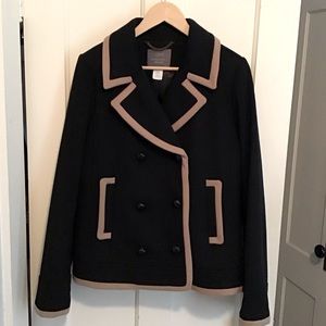 J. Crew Tipped wool peacoat. Excellent condition